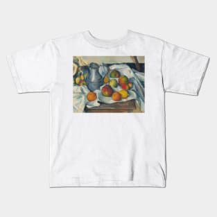 Kettle and Fruit by Paul Cezanne Kids T-Shirt